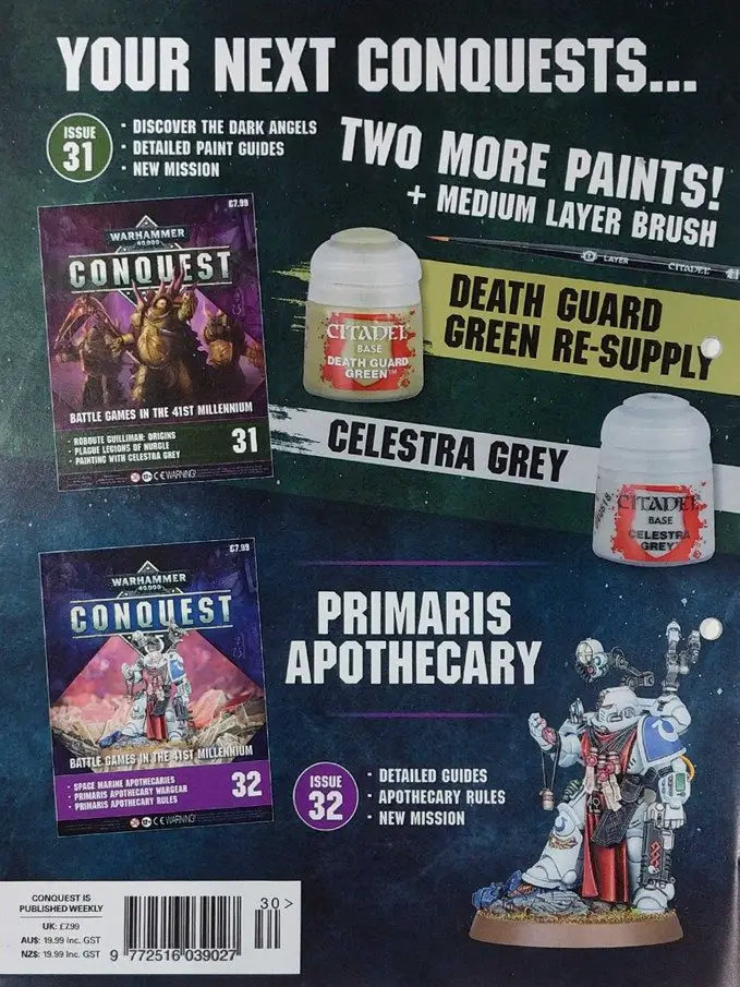 Warhammer Conquest Issues 31 & 32 Inhalt